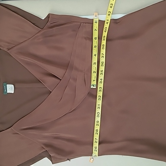 JCREW Silk Evening Dress | Coffee Brown| NWOT | Size 14 - Picture 8 of 8